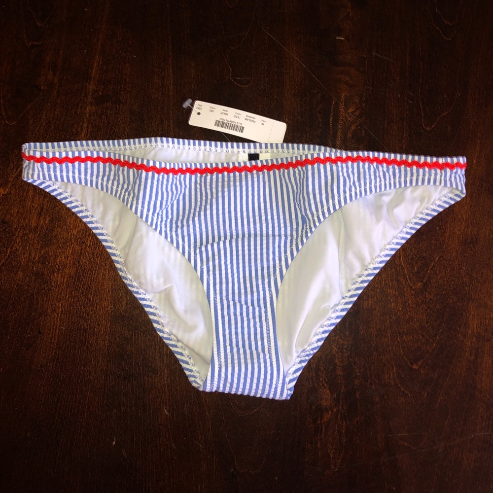 J Crew Seersucker Bathing Suit Bottoms